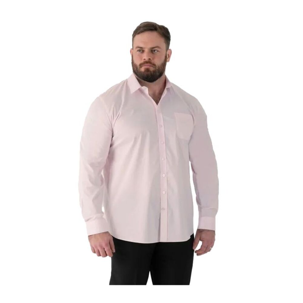 Duke Mens Oliver D555 Stretch Shirt / Pale Pink